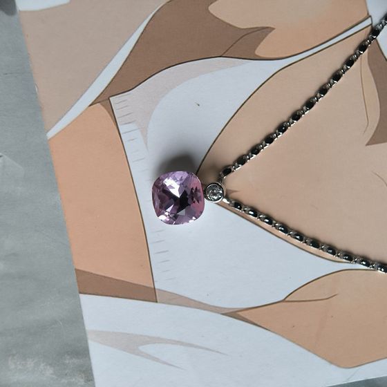 Срібна підвіска з фіанітами