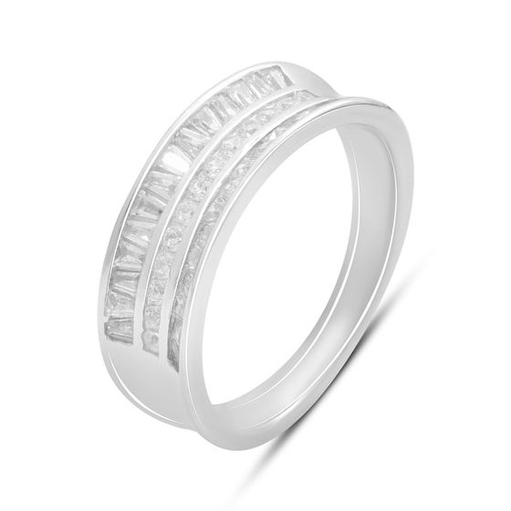 Silver Ring with Fianites