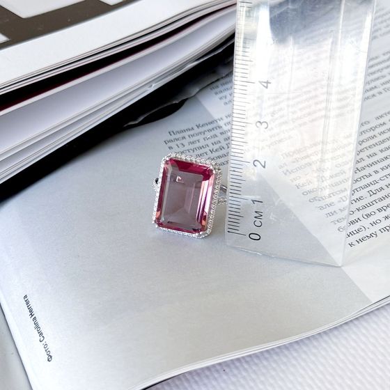 Серебряное кольцо с султанитом 15.32ct