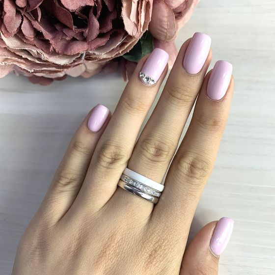 Silver ring with ceramics