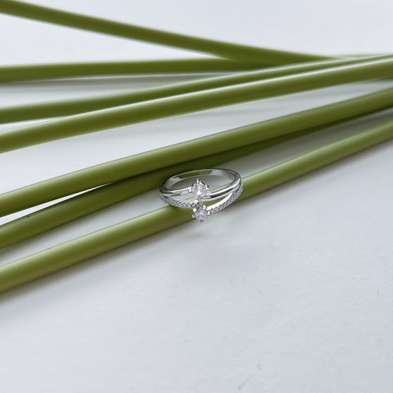 Silver Ring with Fianites