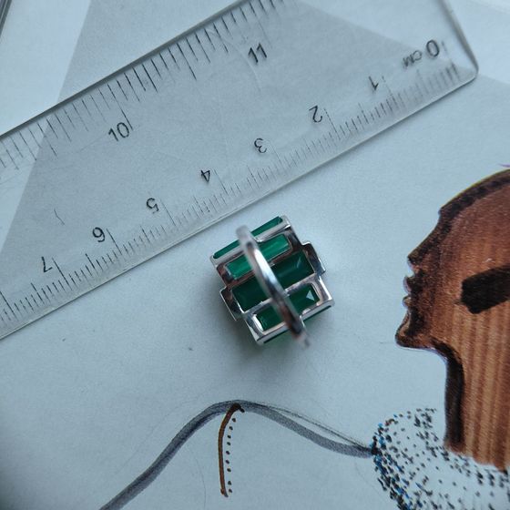 Срібна каблучка з агатом 6.893ct