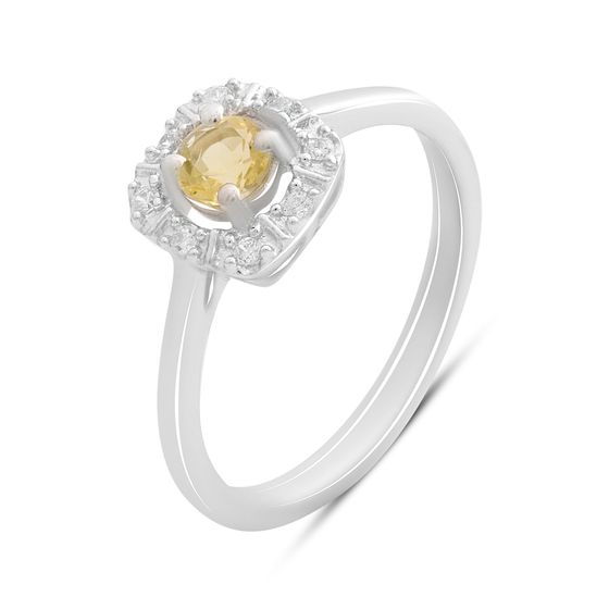 Срібна каблучка з цитрином nano 0.308ct