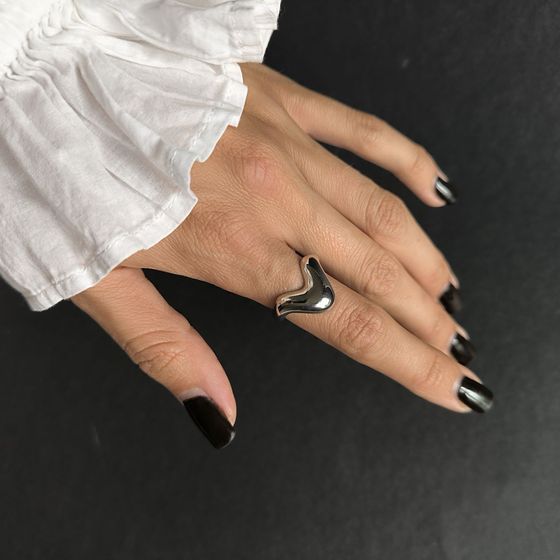 Silver ring without stones