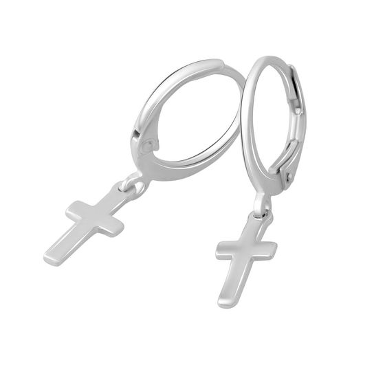 Silver earrings without stones