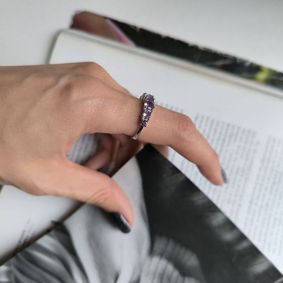 Серебряное кольцо с аметистом 2.038ct