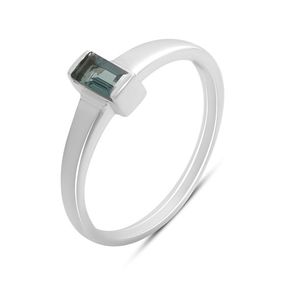Серебряное кольцо с топазом Лондон Блю 0.244ct