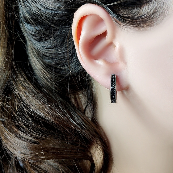 Silver Earrings with Fianites