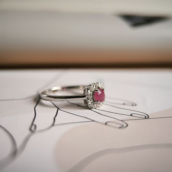 Срібна каблучка з рубіном 0.533ct