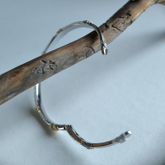 Серебряный браслет с фианитами