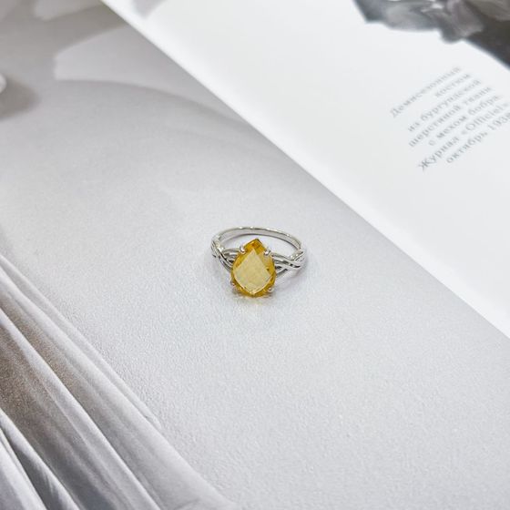 Срібна каблучка з цитрином nano 3.05ct