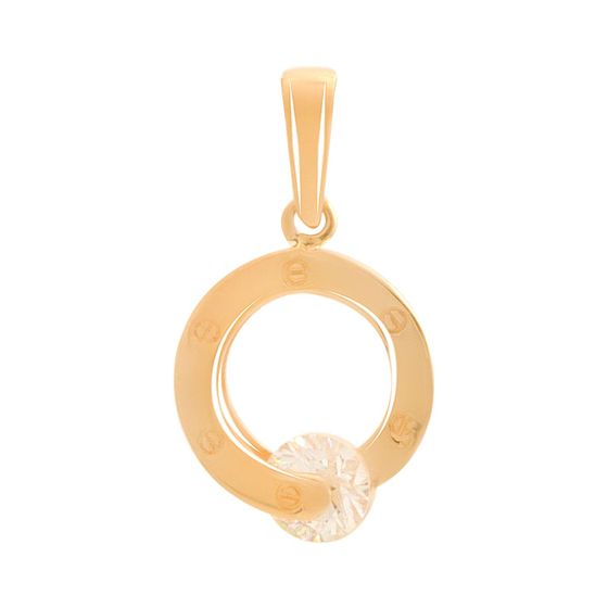 Gold pendant with 0.3ct phianites