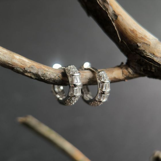 Срібні сережки з фіанітами