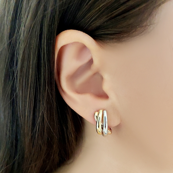 Золотые серьги без камней