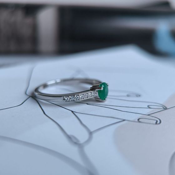 Срібна каблучка з агатом 0.628ct