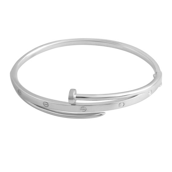 Silver bracelet without stones