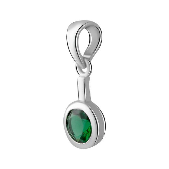 Серебряная подвеска с изумрудом nano 0.625ct