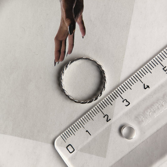 Silver ring without stones