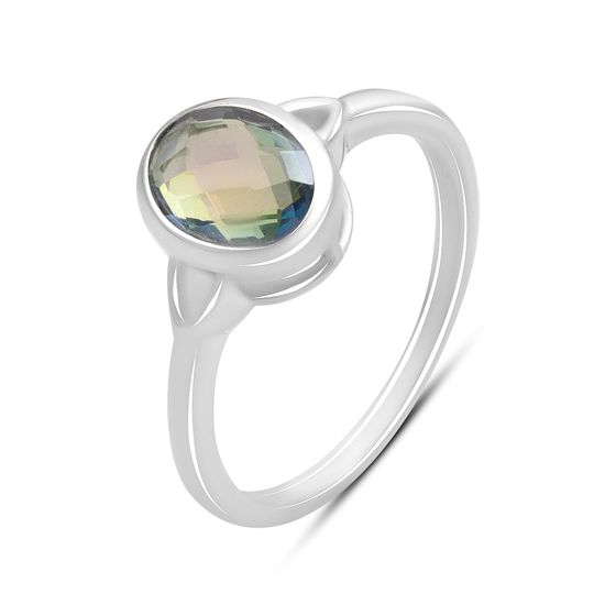 Срібна каблучка з містик топазом 0.85ct