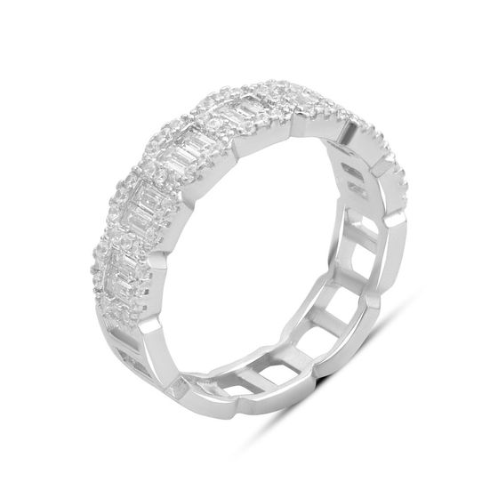 Silver Ring with Fianites