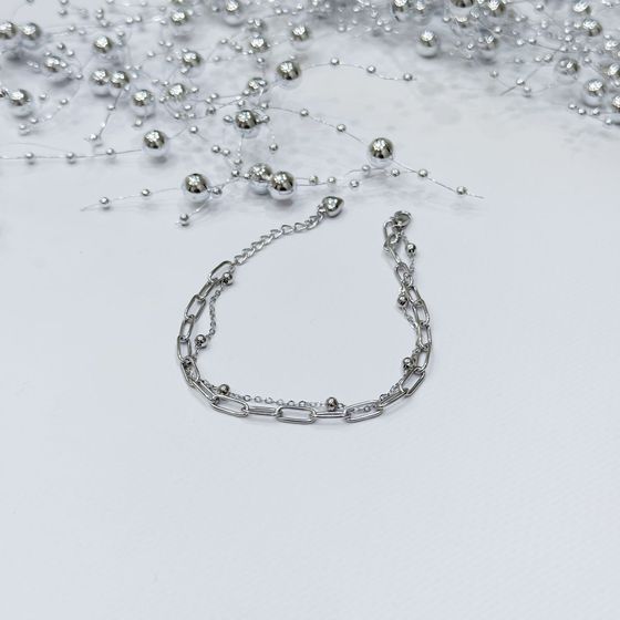 Silver bracelet without stones