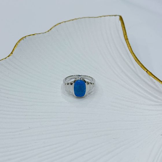 Silver ring with opal 1.442ct