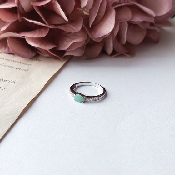 Срібна каблучка зі смарагдом 0.538ct