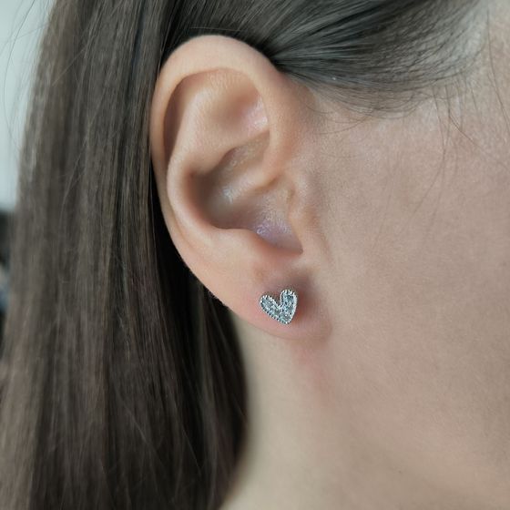 Срібні сережки з фіанітами