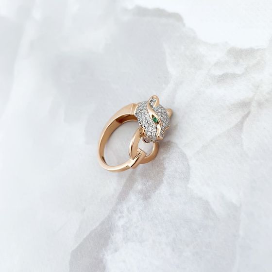 Золотое кольцо с фианитами 0.4ct