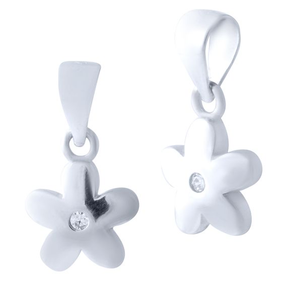 Silver pendant with phianites