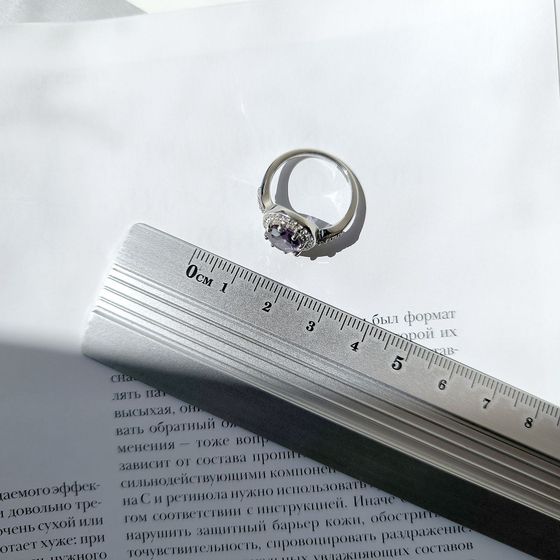 Срібна каблучка з аметистом 2.627ct