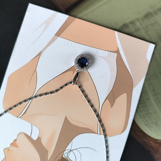 Срібна підвіска із сапфіром nano 1.862ct