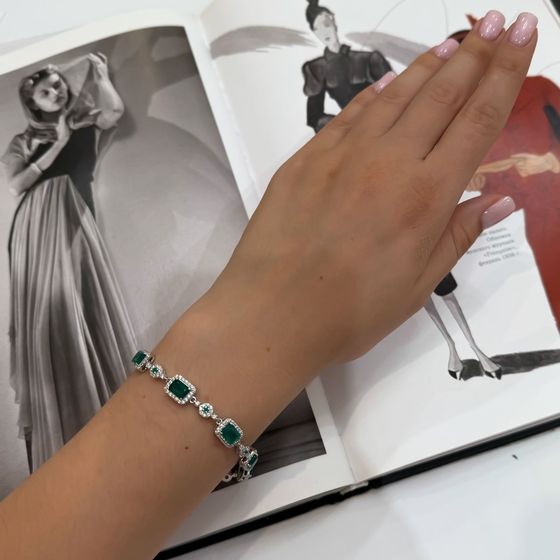 Silver bracelet with agate (8.955 carats)