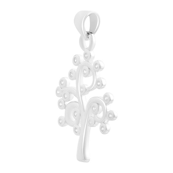 Silver pendant with cubic zirconia
