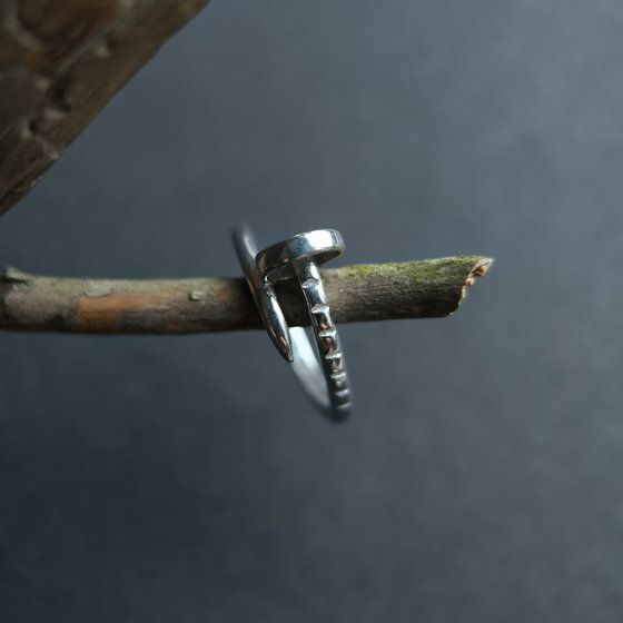 Silver ring without stones