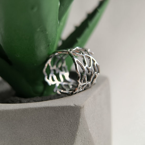 Silver ring without stones