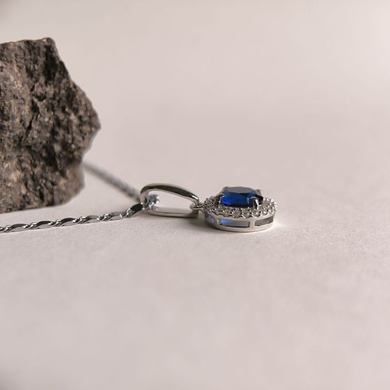 Срібна підвіска із сапфіром nano 1.862ct