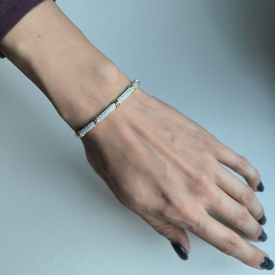 Серебряный браслет с фианитами