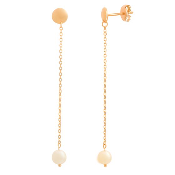Gold earrings with pearls