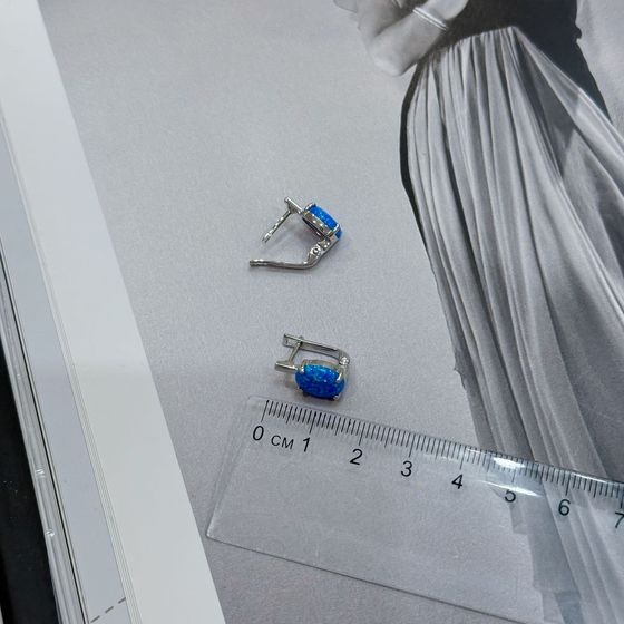 Серебряные серьги с опалом 2.48ct
