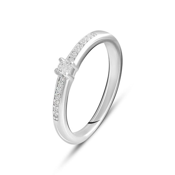 Silver Ring with Fianites