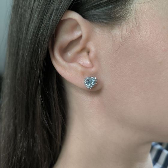 Серебряные серьги с топазом 2.535ct