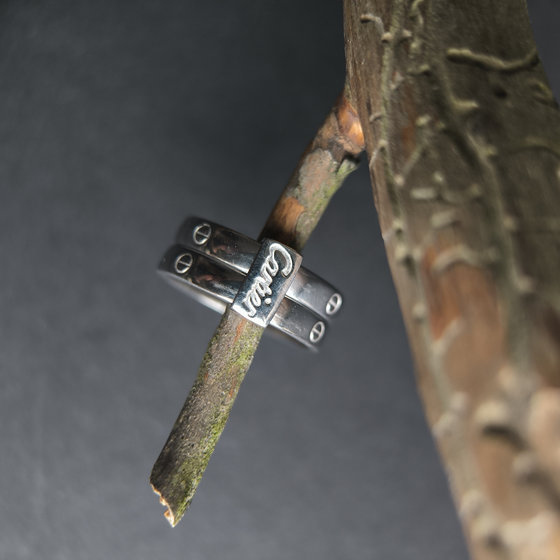 Silver ring without stones
