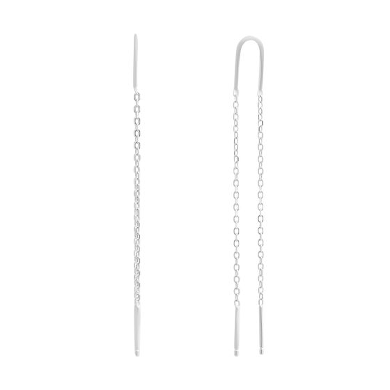 Срібло сережки без каменів