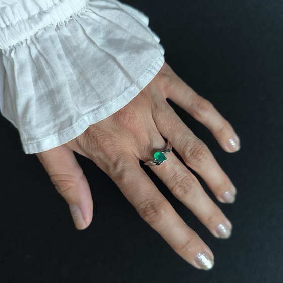 Серебряное кольцо с агатом 0.608ct