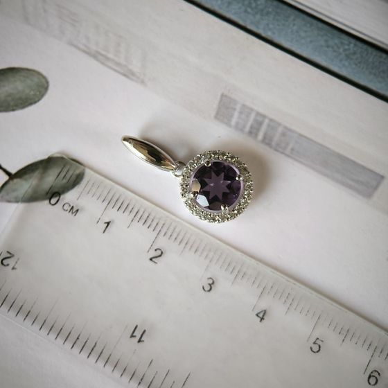 Silver pendant with amethyst 2.104ct