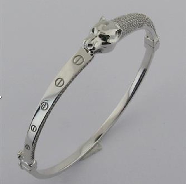 Золотий браслет з фіанітами 2.01ct