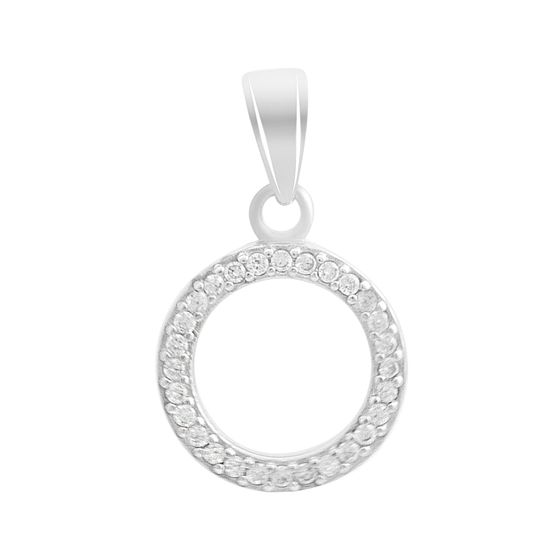 Silver pendant with phianites