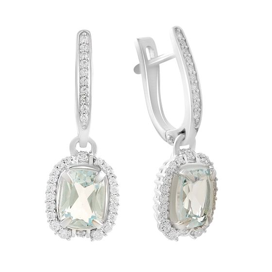 Срібна каблучка з топазом 2.284ct, фіанітами