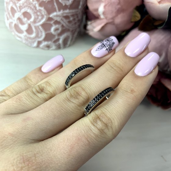 Silver Earrings with Fianites